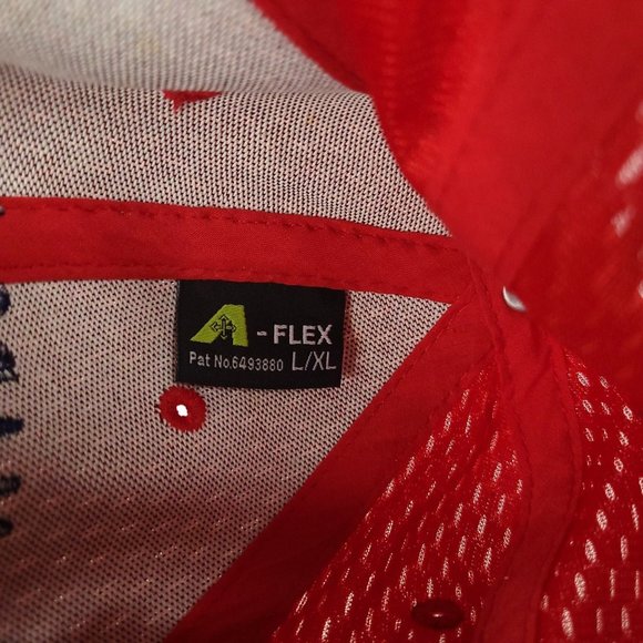 A-Flex Lamars Bar B Q Catering Size L XL Cap Fitted Trucker Red Hat - Picture 11 of 11